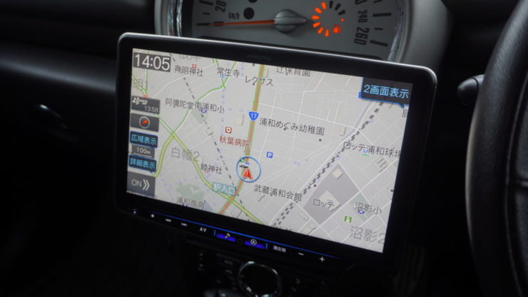 MINI ミニ R60 R61 クロスオーバー ナビ 取り付け キット アルパイン ビッグX 買い替え 交換 大画面 地デジ HDMI ミラーリング