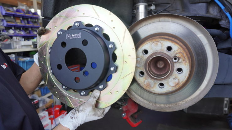 MINI ミニ F54 F55 F56 F57 F60 JCW GP S PLATZ1 ローター 2ピース スリット パッド 交換 