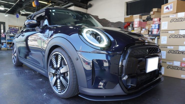 MINI ミニ F54 F55 F56 F57 ビルシュタイン B14 車高調 ローダウン 純正 腰高 車高高い 乗り心地 ACシュニッツァー フロント リップ 取付 ウェストラインフィニッシャー ブラックアウト