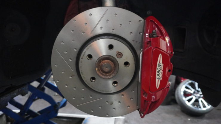 MINI ミニ F54 F55 F56 F57 F60 LCI 取付 ローター 交換 Brembo ブレンボ ディンプル スリット