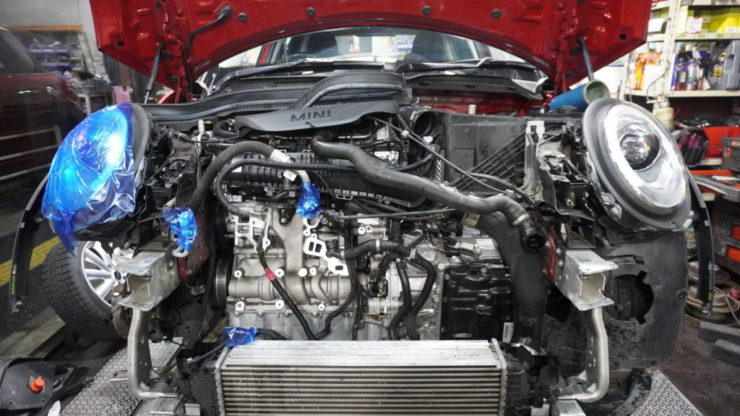 MINI ミニ F54 F55 F56 F57 F60 サーモスタットハウジング サーモキャリア ジェネレーターキャリア クーラント 水漏れ オーバーヒート 修理オイルフィルターハウジング オイル漏れ 冷却水漏れ クーラント漏れ 交換