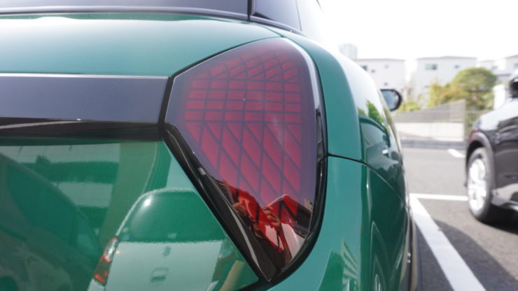 ミニ MINI F66 JCW ジョンクーパーワークス ブリティッシュレーシンググリーン ボンドミニ デモカー ヘッドライト テールライト ガーニッシュ スモークフィルム 