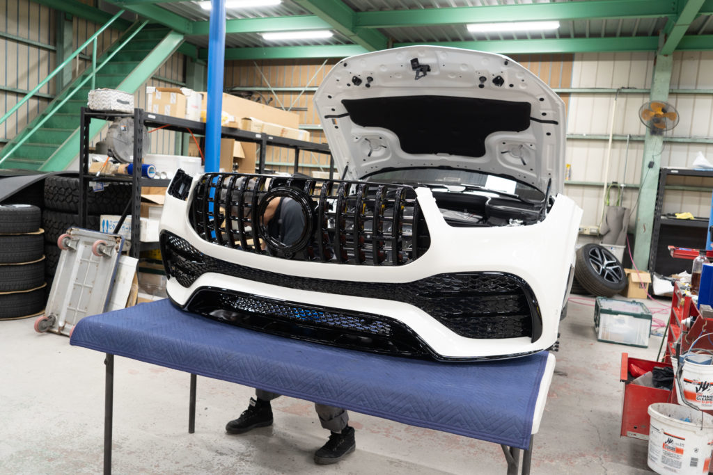 Mercedes Benz メルセデスベンツ GLE シボ取りペイント キャリパーペイント カスタムペイント エアロ MANSORY