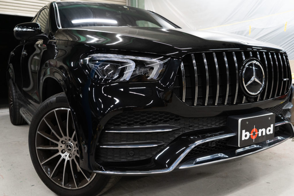 メルセデスベンツ、MercedesBenz、GLE53、GLE、AMG、ブラックアウト、カーラッピング、ラッピング、サッシモールのブラックアウト、ボンドボディ、ボンド、bondbody、パナメリカーナグリル、