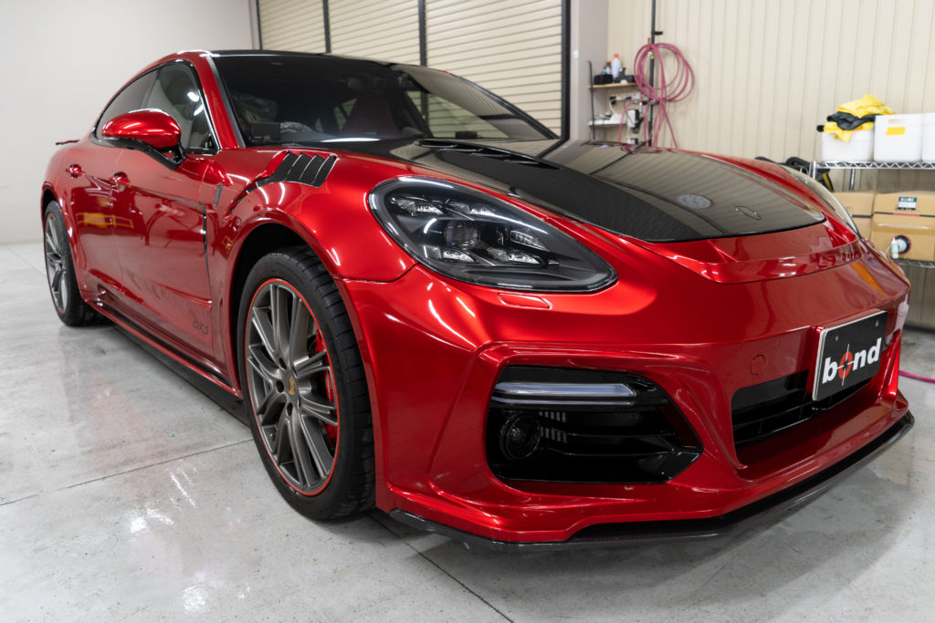 PORSCHE、ポルシェ、パナメーラ、パナメーラGTS、テックアート、マンソリー、エアロ、エアロパーツ、カーボン、フルラッピング、カーラッピング、ラッピング、ボンドボディ、ボンド、テックラップ、