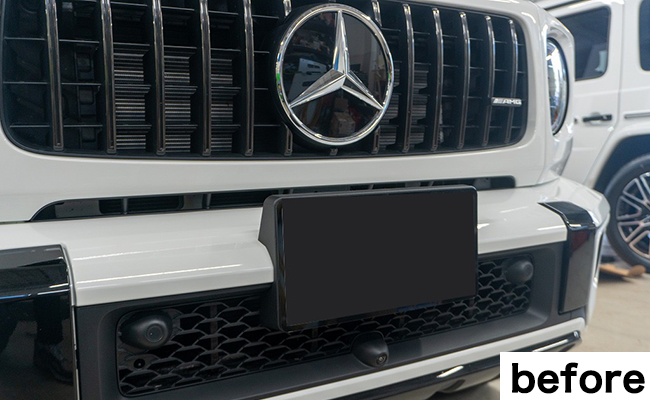 W465 G63 MercedesBenz ゲレンデ Gクラス ブラッシュガード フロントナンバーベース 電動サイドステップ