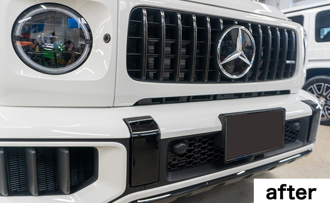 W465 G63 MercedesBenz ゲレンデ Gクラス ブラッシュガード フロントナンバーベース 電動サイドステップ
