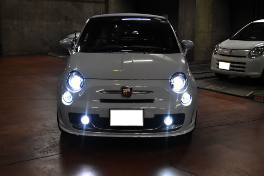 アバルト　595　HID　フォグキセノン