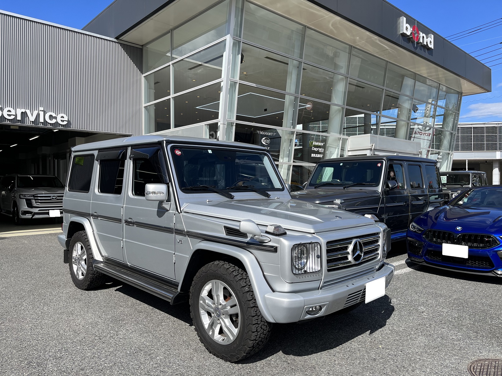 W463　ｹﾞﾚﾝﾃﾞ FRONTRUNNER　ﾙｰﾌﾗｯｸ　CURT　ﾋｯﾁﾒﾝﾊﾞｰ　背面タイヤレス　セルモーター修理　G550　ルーフアンテナ交換　BOND葛飾