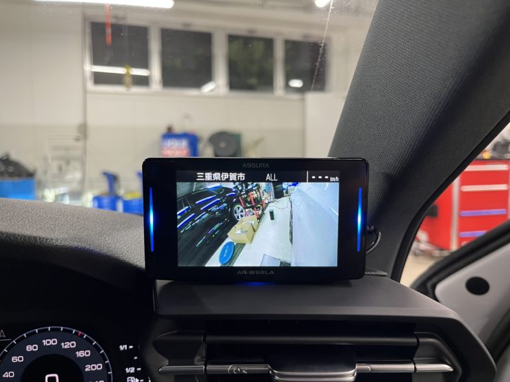 AudiA3 デジタルインナーミラー 前後ドラレコ Laboon! フロントカメラ サイドカメラ ワーニングランプ ブラックアウト