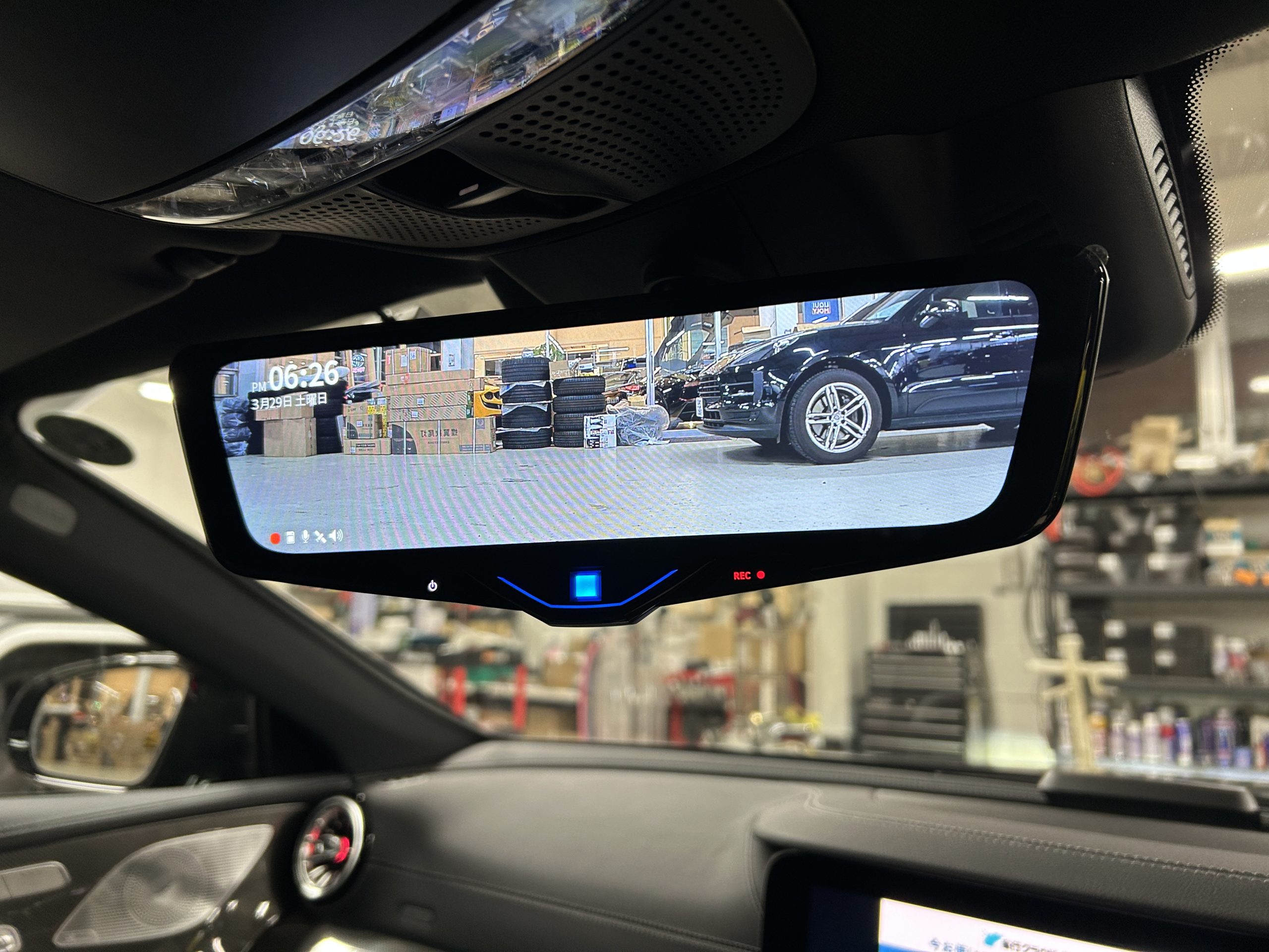 ベンツ　CLS　デジタルインナーミラー　純正ミラー交換　アルパイン　BOND　葛飾　東京都