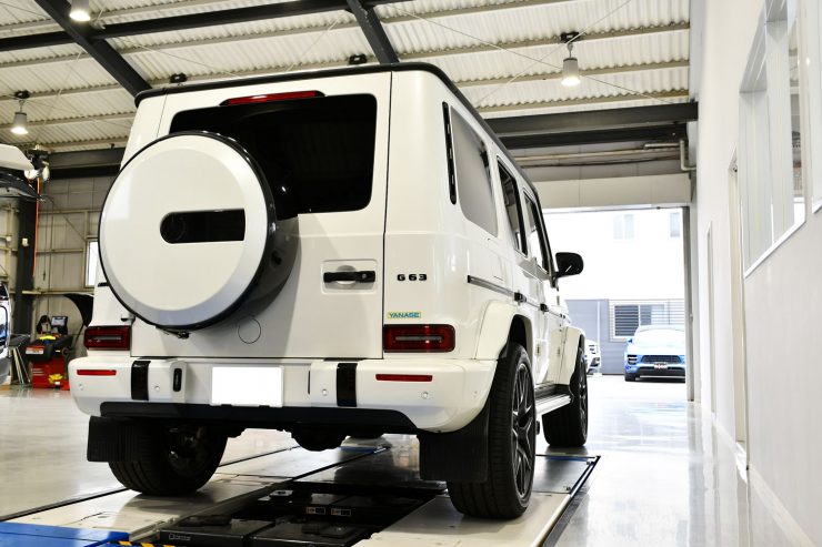 AMG　G63　G63仕様　ゲレンデ　Gクラス　ラッピング　ブラックアウト　テールスモーク　エンブレムペイント