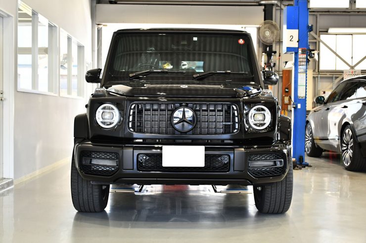 ベンツ　AMG　G63　Gクラス　G350d　ブラックアウト　ラッピング　エンブレムペイント