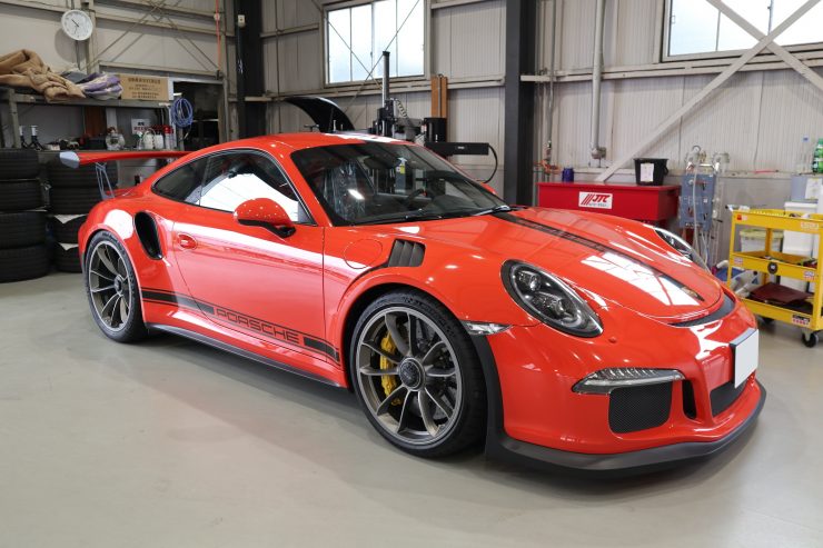 Porsche　GT3RS　ステアリング　交換　ワンオフ