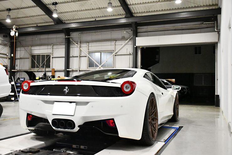 フェラーリ 458 ローダウン アナーキー HRE ホイール アメ鍛 ローダウン カスタム 名古屋