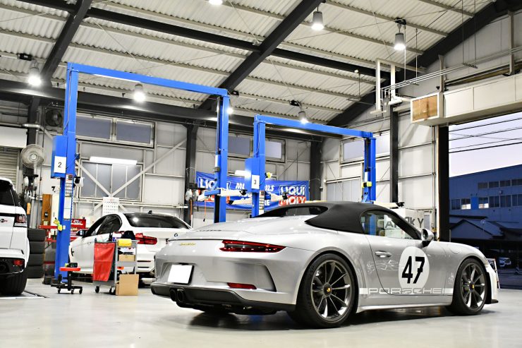 ポルシェ 991.2スピードスター ヘリテージ JCRマフラー ローダウン カスタム 名古屋