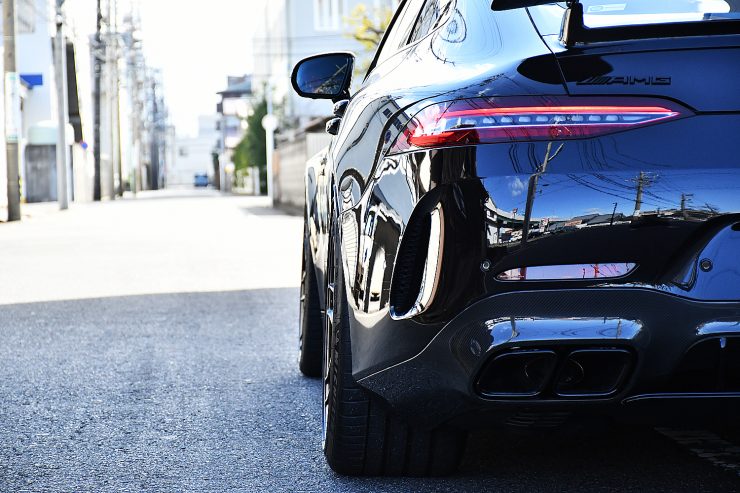 名古屋　AMG　ベンツ　GT63　GT63s　X290　カスタム　ASC　アクティブサスペンションコントロール　ローダウン　ラッピング　ブラックアウト
