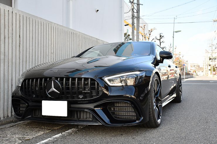 名古屋　AMG　ベンツ　GT63　GT63s　X290　カスタム　ASC　アクティブサスペンションコントロール　ローダウン　ラッピング　ブラックアウト