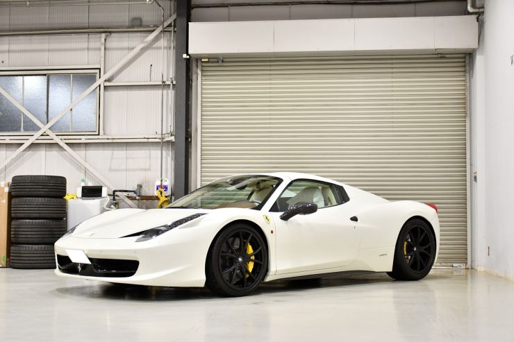フェラーリ　458スパイダー　ローダウン　マフラー　ダウンサス　H&R　カスタム　名古屋
