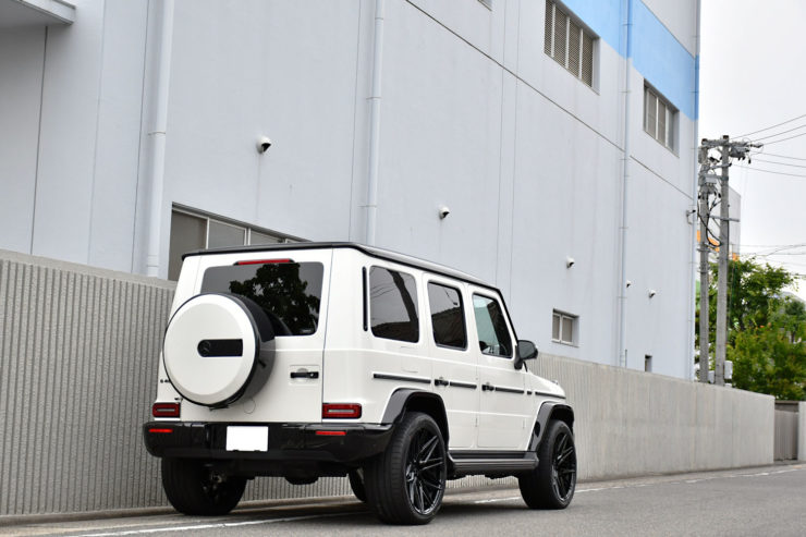 ベンツ Gクラス ゲレンデ W463A G400d ヴォッセ 23インチ ハイブリッドフォージド ブラックアウト ラッピング カスタム 名古屋