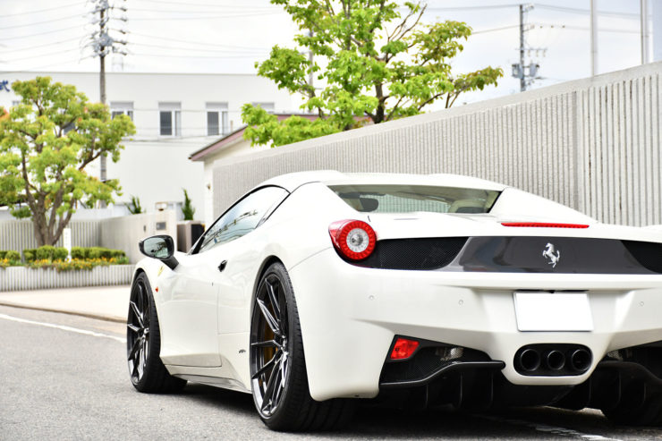フェラーリ　458スパイダー　ローダウン　マフラー　ノビテック　ホイール　アメ鍛　VOSSEN　カスタム　名古屋