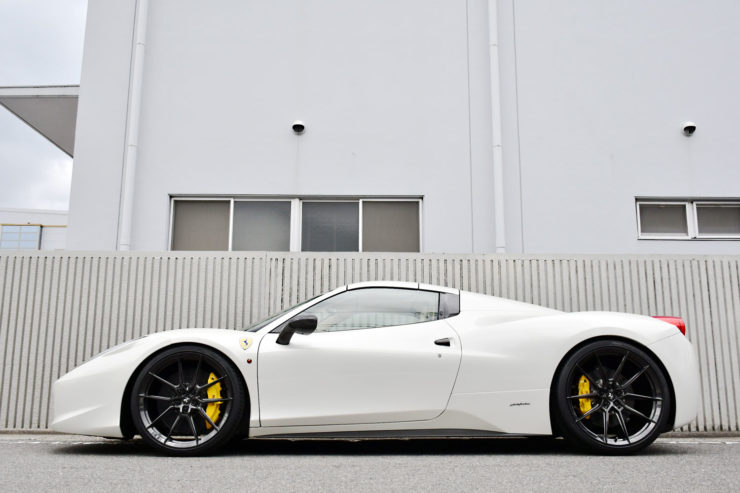 フェラーリ　458イタリア　458スパイダー　ローダウン　ダウンサス　ノビテック　アメ鍛　カスタム　名古屋