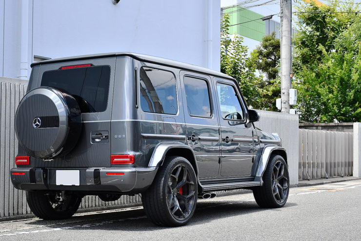 愛知県　名古屋　W463A　G63　ゲレンデ　カスタム　BCフォージド　ホイール　ローダウン　低ダストブレーキパッド　ブラックアウト　ラッピング