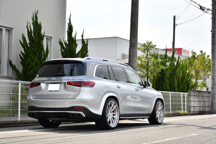 ベンツ　AMG　GLS63s　ローダウン　ロワリングキット　24インチ　1221　アメ鍛　低ダストブレーキパッド　カスタム　名古屋
