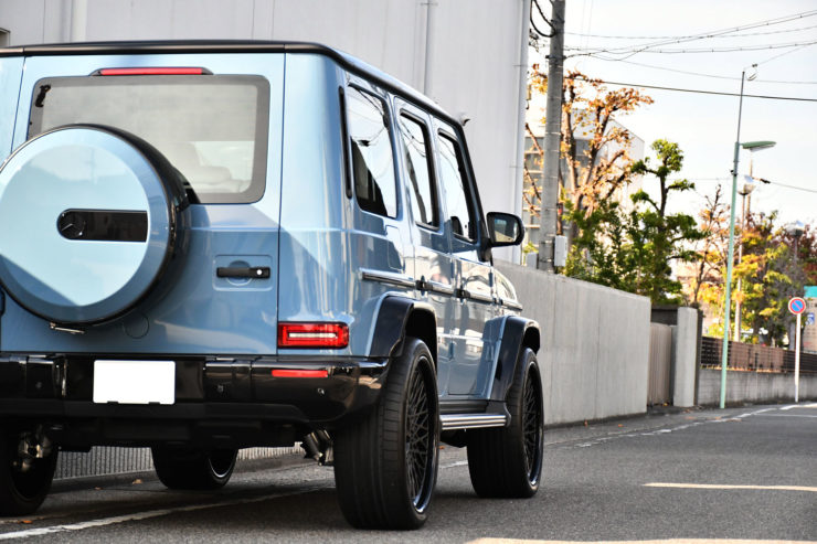ベンツ　メルセデスベンツ　Gクラス　ゲレンデ　G400d　プロフェッショナルブルー　HRE　24インチ　アメ鍛　カスタム　名古屋
