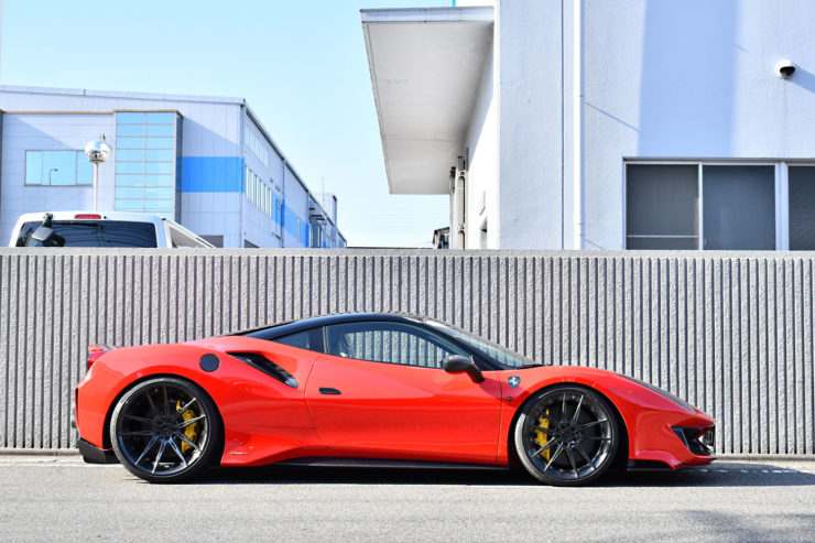 フェラーリ　488　ピスタ　ローダウン　ノヴィテック　ダウンサス　1221　アメ鍛　ホイール　カスタム　名古屋