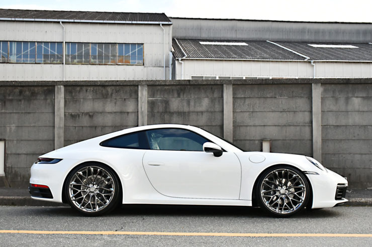ポルシェ　911　992　ローダウン　H&R　ダウンサス　HRE　アメ鍛　カスタム　名古屋