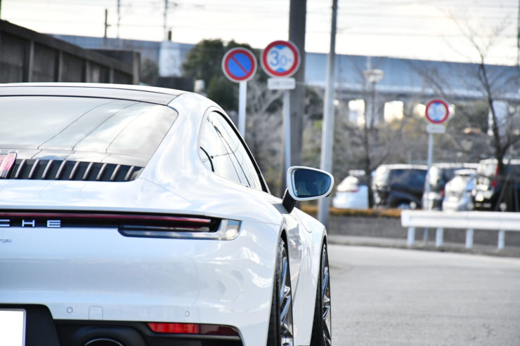 ポルシェ　911　992　カレラ　H&R　HRE　アメ鍛　ローダウン　カスタム　名古屋