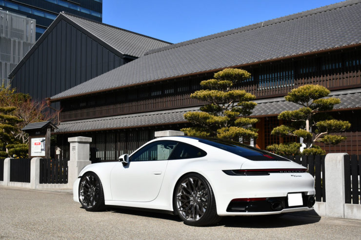 ポルシェ 992 カレラ 911 ローダウン ダウンサス H&R HRE アメ鍛 カスタム 名古屋