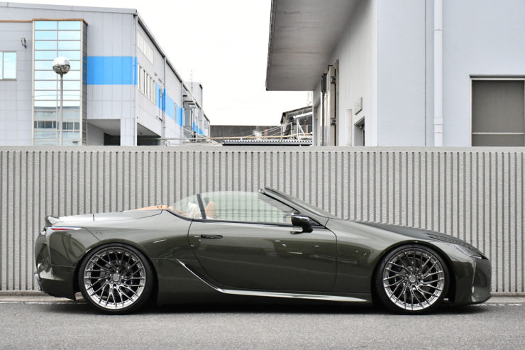 レクサス LC500コンバーチブル アメ鍛 1221 22インチ 車高調 ローダウン カスタム 名古屋