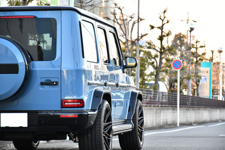 ベンツ Gクラス G400dマヌファクトゥーアエディション ナイトパッケージ ブラックアウト 電動ステップ 23インチ ローダウン カスタム 名古屋
