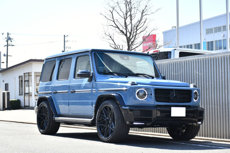 ベンツ G400dマヌファクトゥーアエディション プロフェッショナルブルー ブラバス 23インチ ブラックアウト カスタム 名古屋