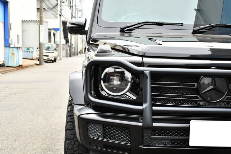 ベンツ　Gクラス　G350d G400d　グリルガード　テッチン　アメ鍛　ブラックアウト　カスタム　名古屋