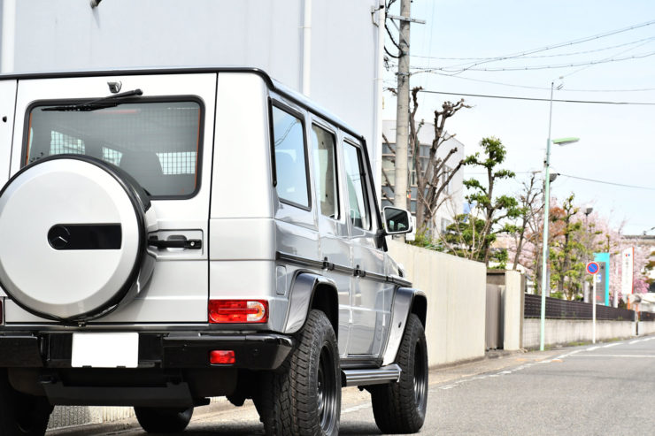 ベンツ Gクラス ゲレンデ G350d W463 クリアガラス ブラックアウト アメ鍛 テッチン カスタム 名古屋