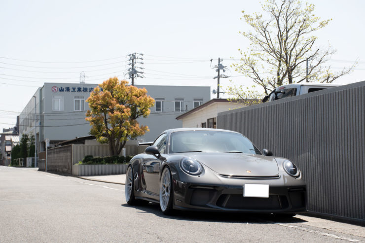 ポルシェ　991.2GT3　ローダウン　HRE　21インチ　アメ鍛　クラシック　ミシュラン　カスタム　名古屋