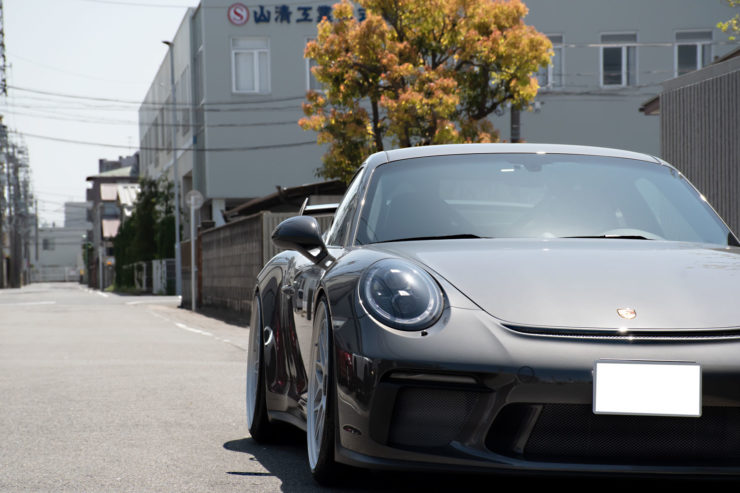 ポルシェ　991.2　GT3　991　アメ鍛　HRE　21インチ　ローダウン　H&R　カスタム　名古屋