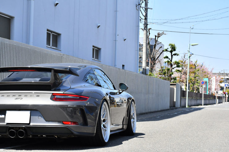 ポルシェ　991.2　GT3　HRE　H&R　ダウンサス　アメ鍛　ローダウン　ホイール　マフラー　カスタム　名古屋