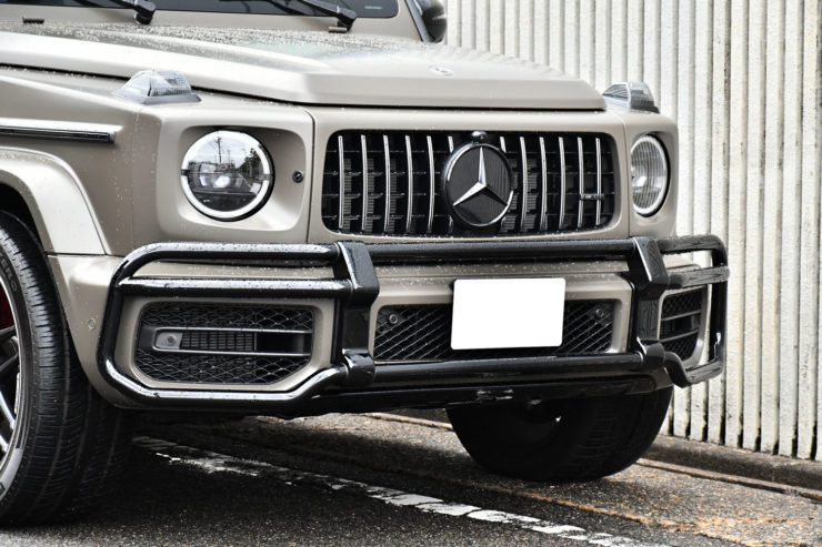 Gクラス　ブラッシュガード　G63　ブラックアウト　エンブレムペイント　ローダウン　ダウンサス　カスタム　名古屋