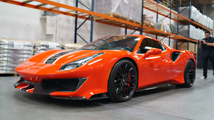 フェラーリ　488ピスタスパイダー　HRE　ローダウン