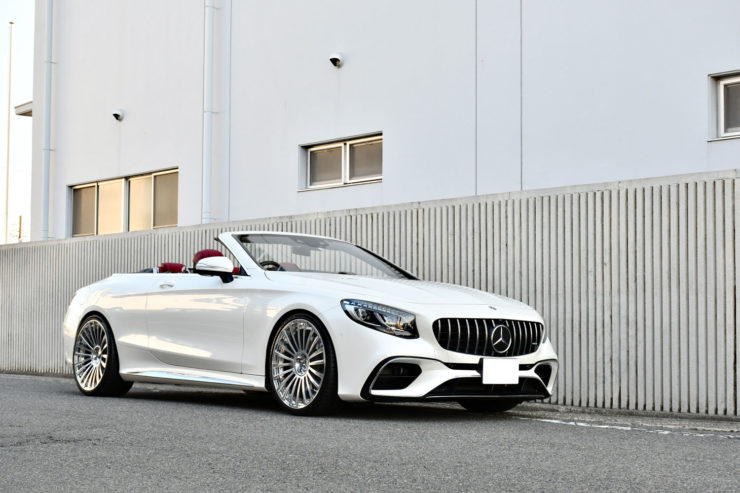 ベンツ　Ｓカブリオレ　Ｓ560カブリオレ　ローダウン　ロワリング　BCフォージド　22インチ　カスタム　名古屋