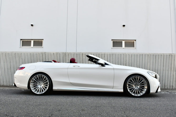 ベンツ　S63仕様　S560カブリオレ　ローダウン　ロワリング　BCフォージド　22インチ　カスタム　名古屋