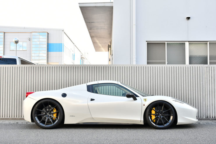 フェラーリ　458スパイダー　ローダウン　ダウンサス　ノヴィテック　NF9　ヴォッセ　アメ鍛　カスタム　名古屋