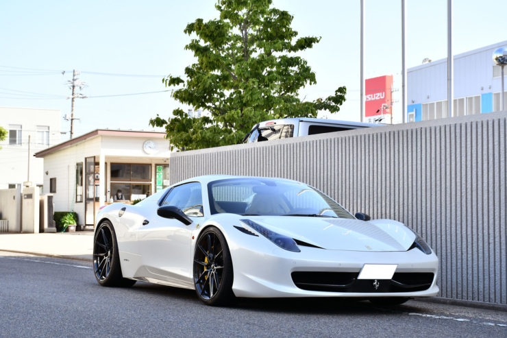 フェラーリ　458スパイダー　ローダウン　ノビテック　カーボンパーツ　タイヤホイール　カスタム　名古屋