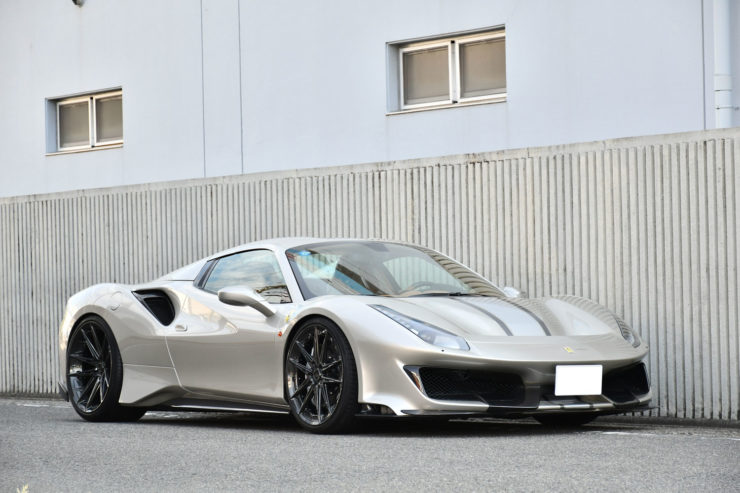 フェラーリ 488ピスタスパイダー ローダウン ダウンサス 1221 アメ鍛 カスタム 名古屋