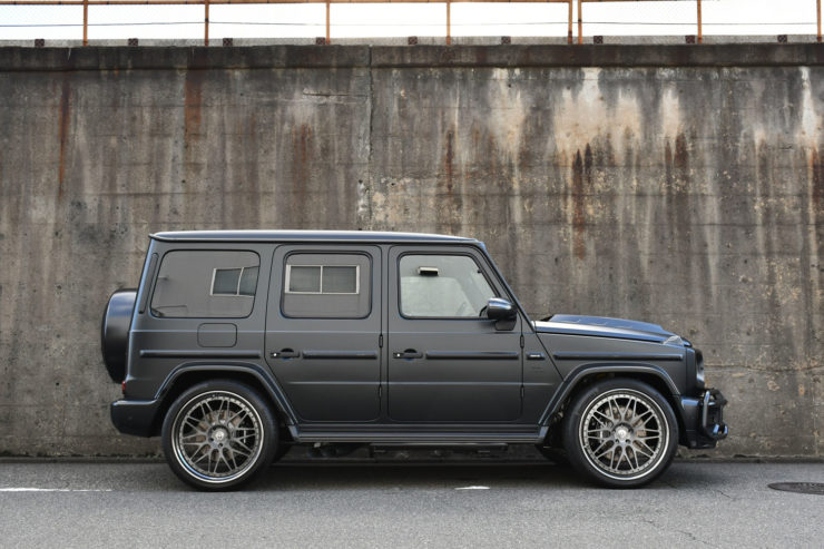 ベンツ　AMG　G63　Gクラス　ローダウン　ホイール　24インチ　マットブラック　エンブレムペイント　マフラー　ブラバス　HRE　アメ鍛　カスタム　名古屋
