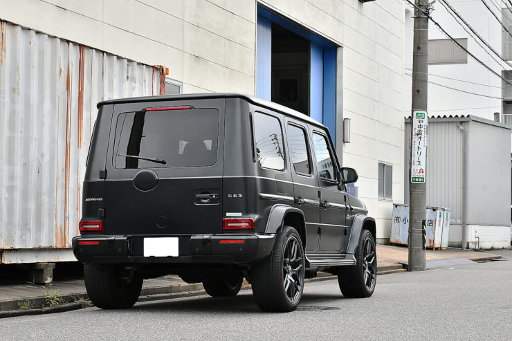 愛知県　名古屋　ベンツ　カスタム　メルセデスベンツ　Gクラス　ゲレンデ　G63　W463A　BRABUS　ブラバス　マフラー交換　ラッピング